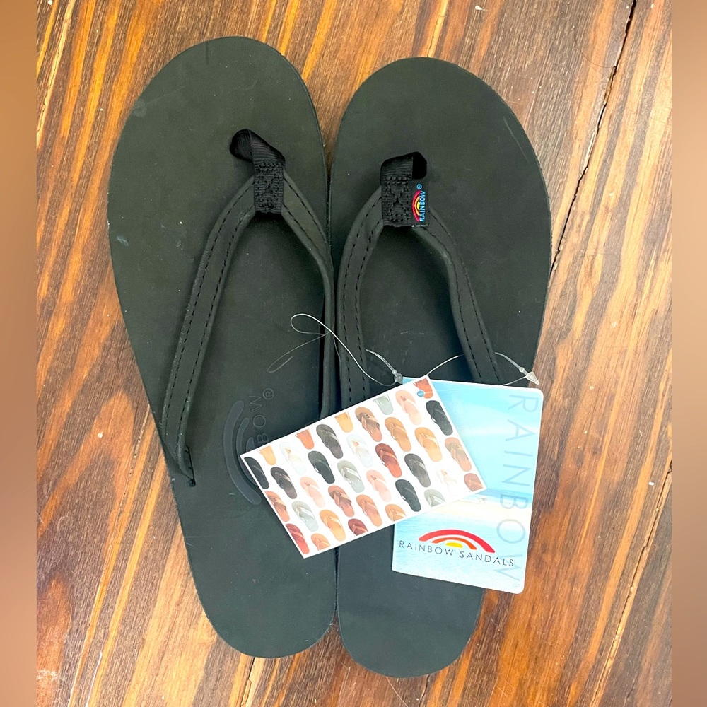 RAINBOW flip flops - never worn!